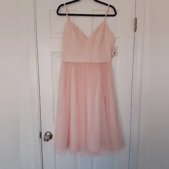 David's Bridal | Dresses | Davids Bridal Pink Bridemaids Dress | Poshmark